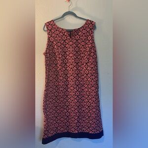 Talbots Pink and Black Sleeveless Dress